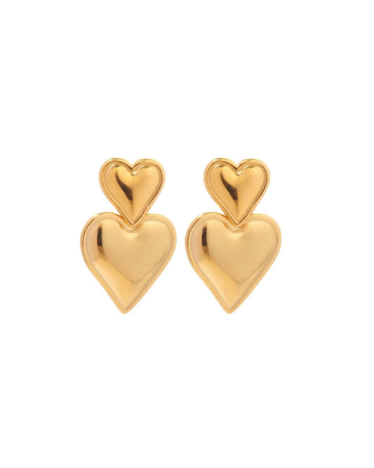 ARETES CORAZON DOBLE