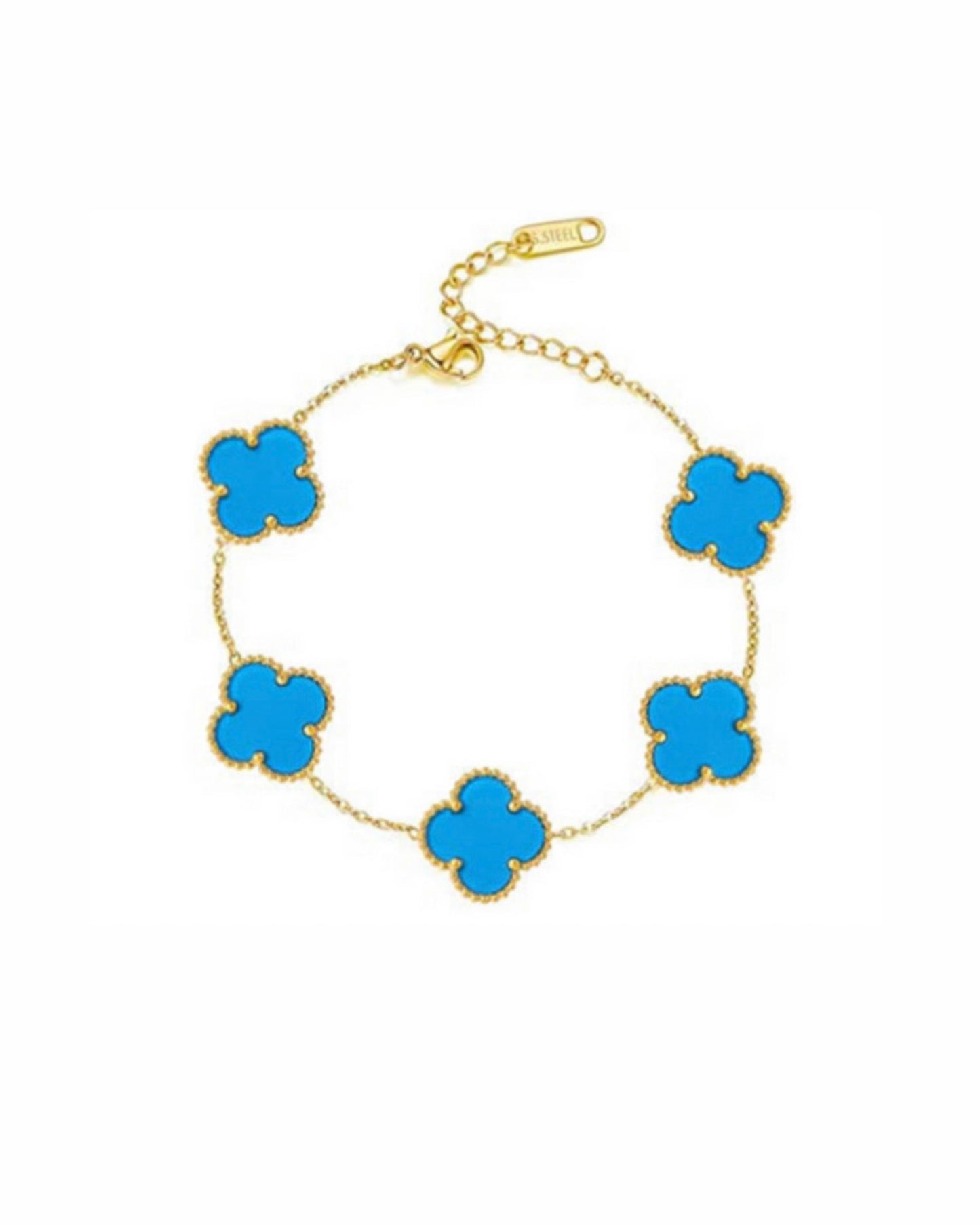 PULSERA CLOVER AZUL