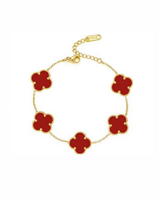 PULSERA CLOVER ROJA