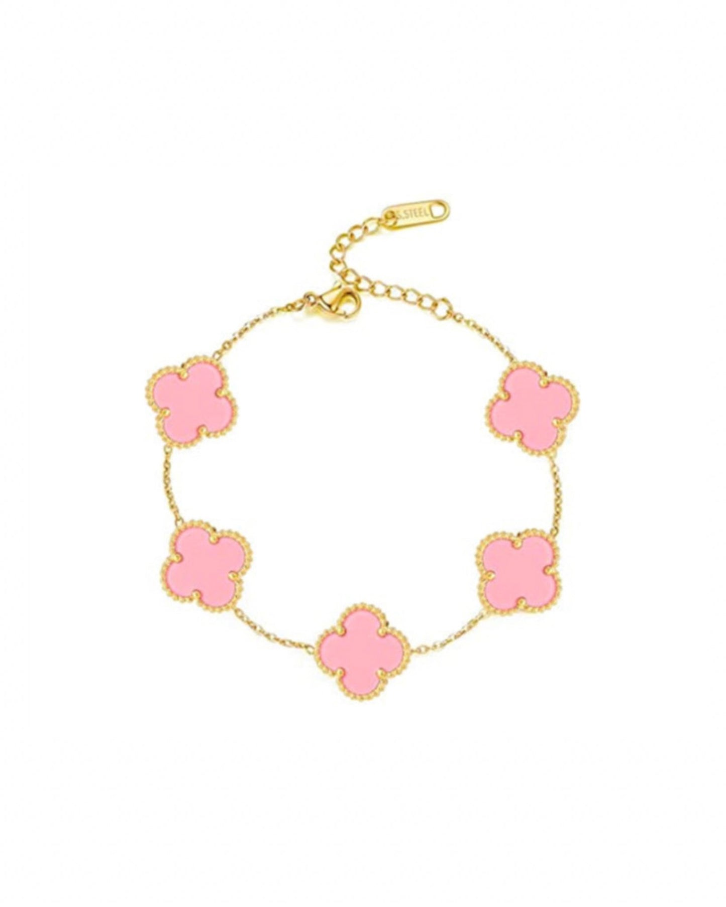 PULSERA CLOVER ROSA